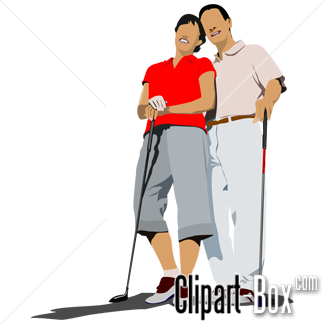 Related Golf Couple Cliparts
