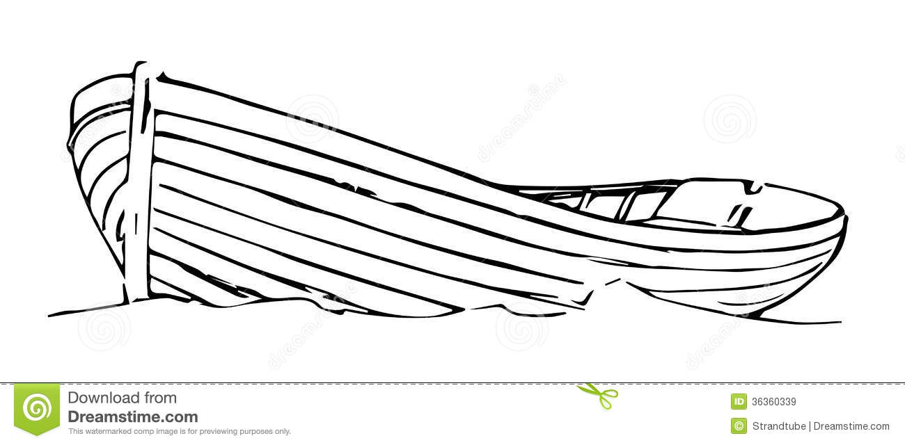 Row Boat Clipart Old Rowing Boat  Eps