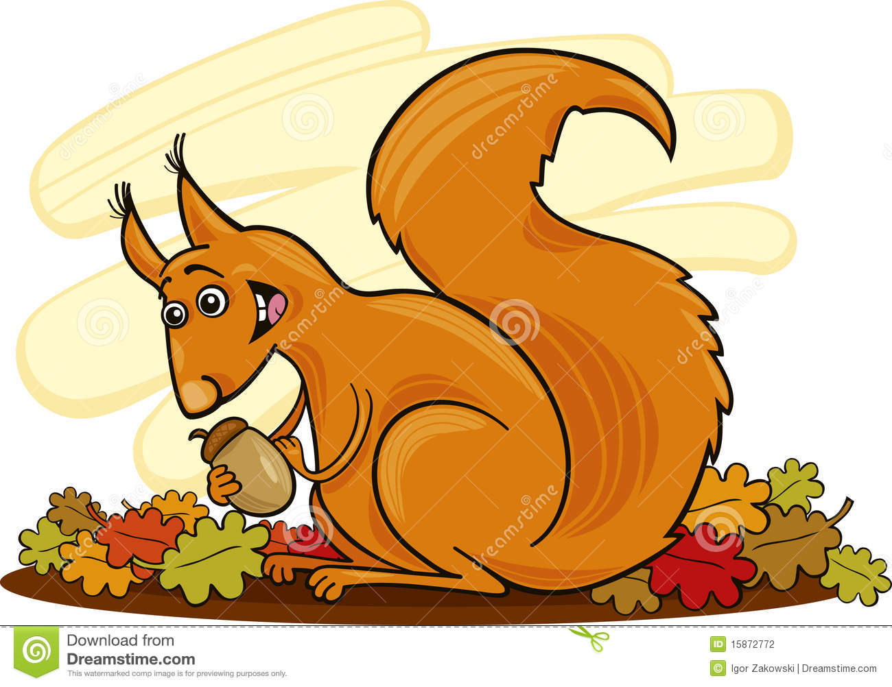 Squirrel With Nut Stock Photography   Image  15872772