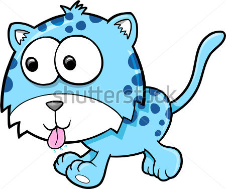 Animales   Silly Goofy Leopardo Animal Vector Ilustraci N Art Stica