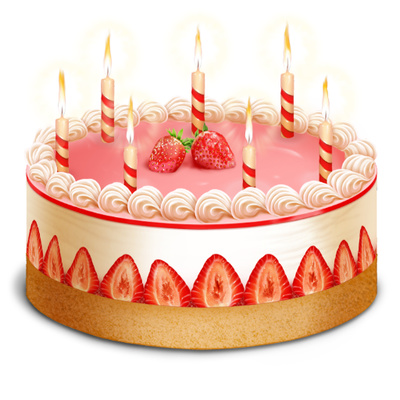 Birthday Cake Clip Art Strawberry Cream Candles   Just Free Image