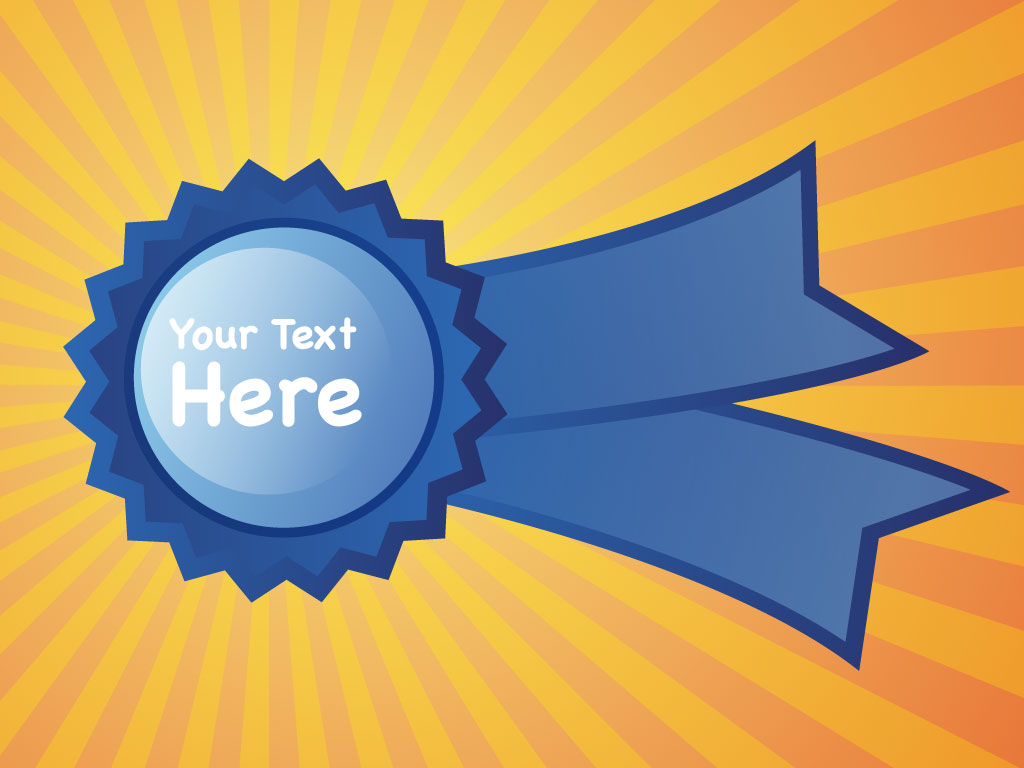     Blue Ribbon Vector For Your Certificate And Prize Designs The Blue