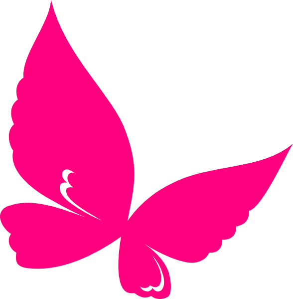 Butterfly Pink Clip Art At Clker Com   Vector Clip Art Online Royalty