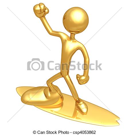 Clip Art Of Goofy Foot Surfer   A Concept And Presentation Figure In