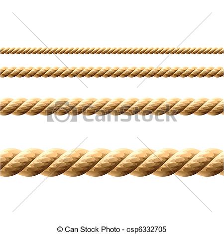 Clipart Vector Of Seamless Rope   Seamless Vector Illustration Of A