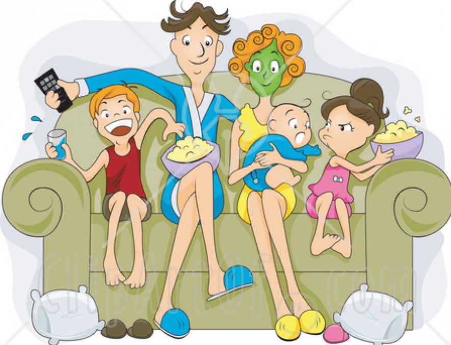 Cropped 76314 Royalty Free Rf Clipart Illustration Of A Relaxed Family