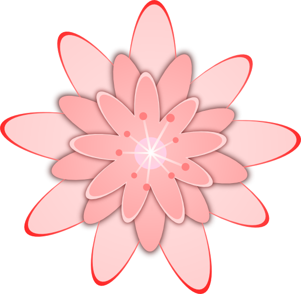 Pink Flower 15 Clip Art At Clker Com   Vector Clip Art Online Royalty    