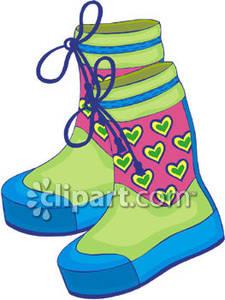 Rain Boots Clipart Girls Colorful Rain Boots Royalty Free Clipart    