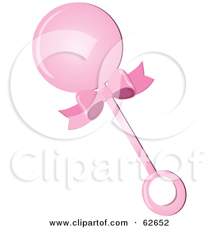 Royalty Free  Rf  Clipart Illustration Of A Pink Ribbon On A Baby Girl