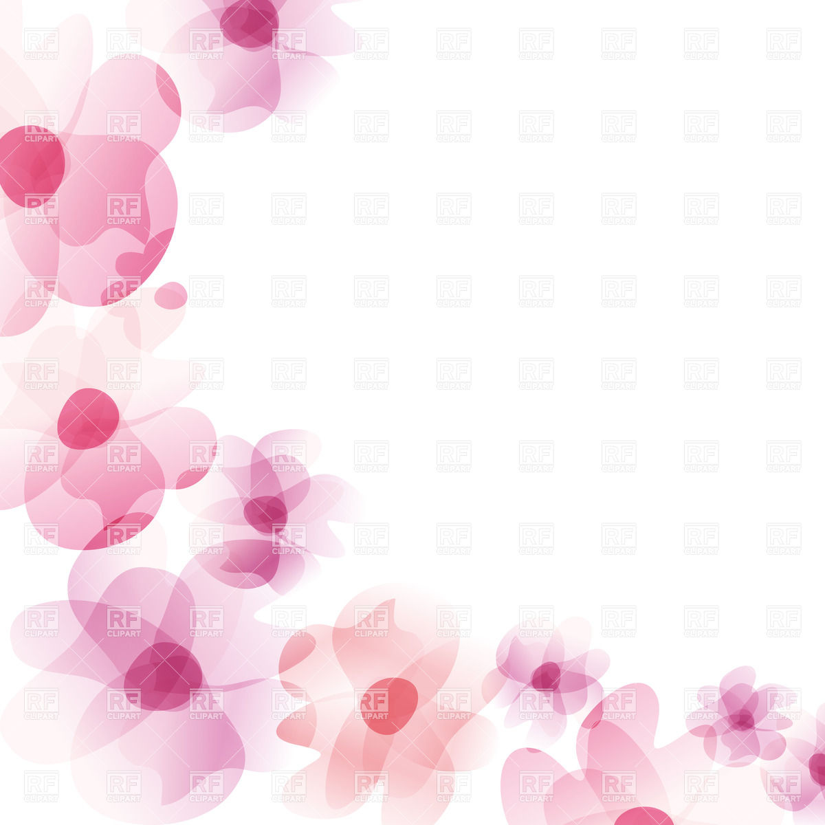 Transparent Pink Flowers Download Royalty Free Vector Clipart  Eps