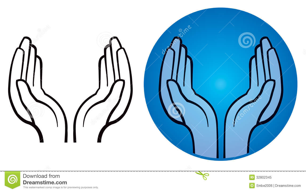 Two Open Hands Clipart Open Hands Logo Space Object 32802345 Jpg