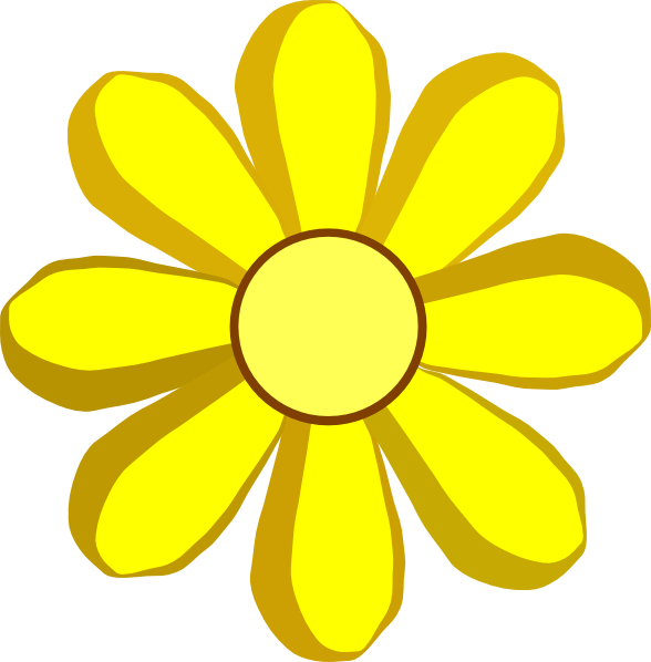 Yellow Spring Flower Clip Art