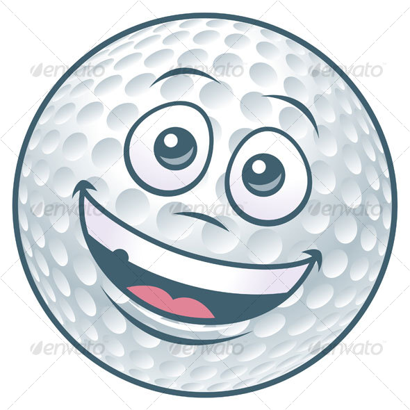 Cartoon Golf Ball Character   Miscellaneous Characters