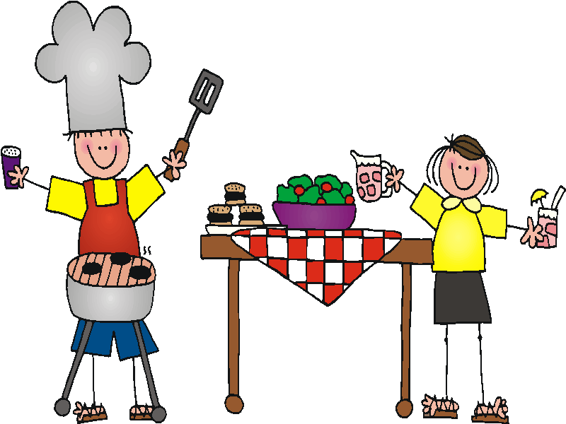 Celebrate Labor Day Weekend Summer Barbecue Clipart 1lg
