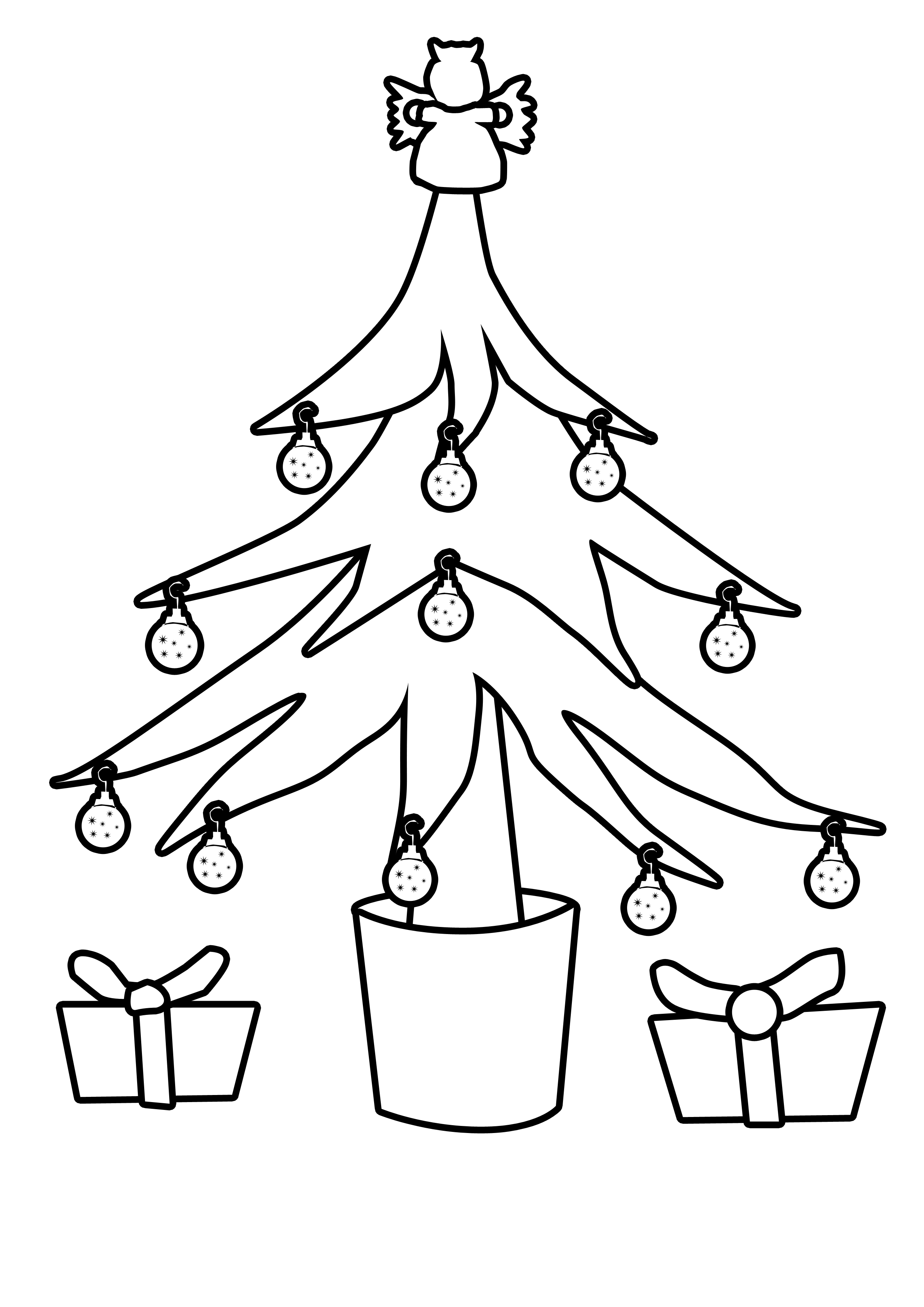 Christmas Tree Outline   Clipart Best