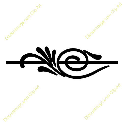 Clipart 12491 Swirl With Line Across   Swirl With Line Across Mugs T