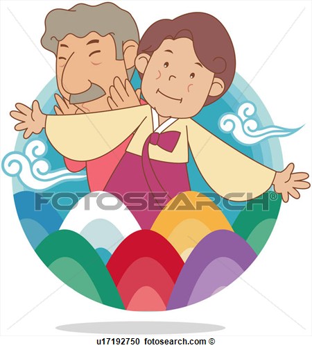 Clipart   Banquet Grandfather Grandmother Character 60th Birthday