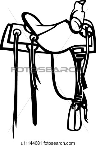Clipart    Rodeo Saddle Southwest Western Dressage   Fotosearch