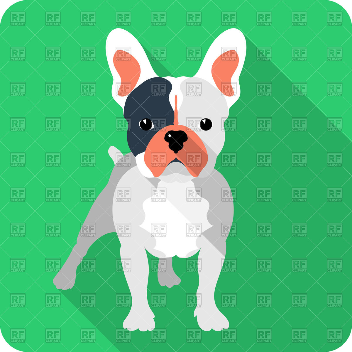 French Bulldog Breed   Flat Icon Download Royalty Free Vector Clipart