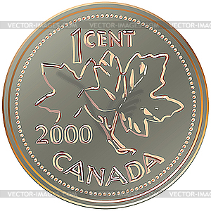 Kanadische Ein Cent M Nze   Clipart