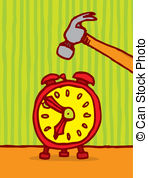 Killing Time   Alarm Snooze Stock Illustrations
