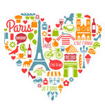 Many Paris France Icons Landmarks And Attractions Royalty Free Stock