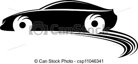 Moving Tires Clipart Vector   Fast Moving Car