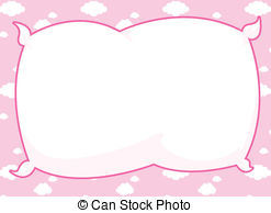 Pink Pillow Frame   Cartoon Frame With Pillow Inset And Pink