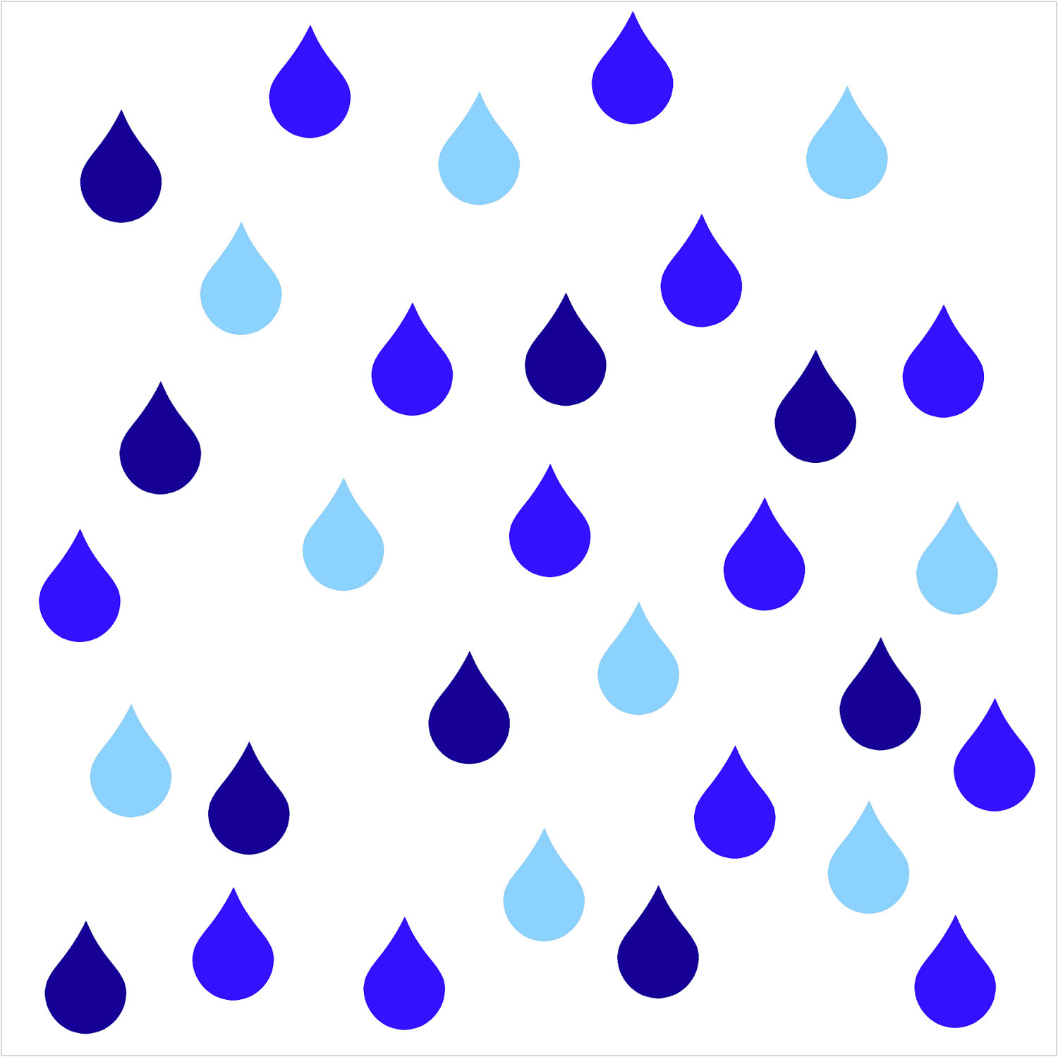 Rainy Day Raindrop Vinyl Wall Decals By Fraidycatsentiments