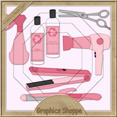    Resale Clipart    Hair Style Tools Clip Art Graphics By Resale Clipart