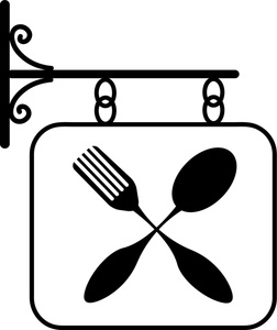 Restaurant Clipart Image   Restaurant Sign Featuring A Fork And Spoon