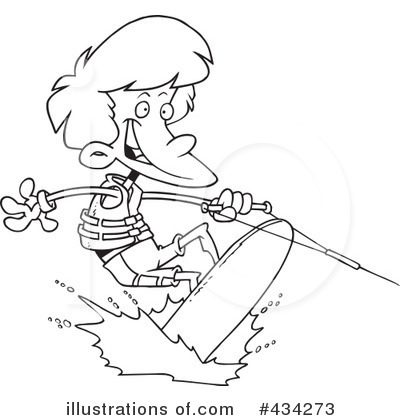 Royalty Free  Rf  Wakeboarding Clipart Illustration By Ron Leishman
