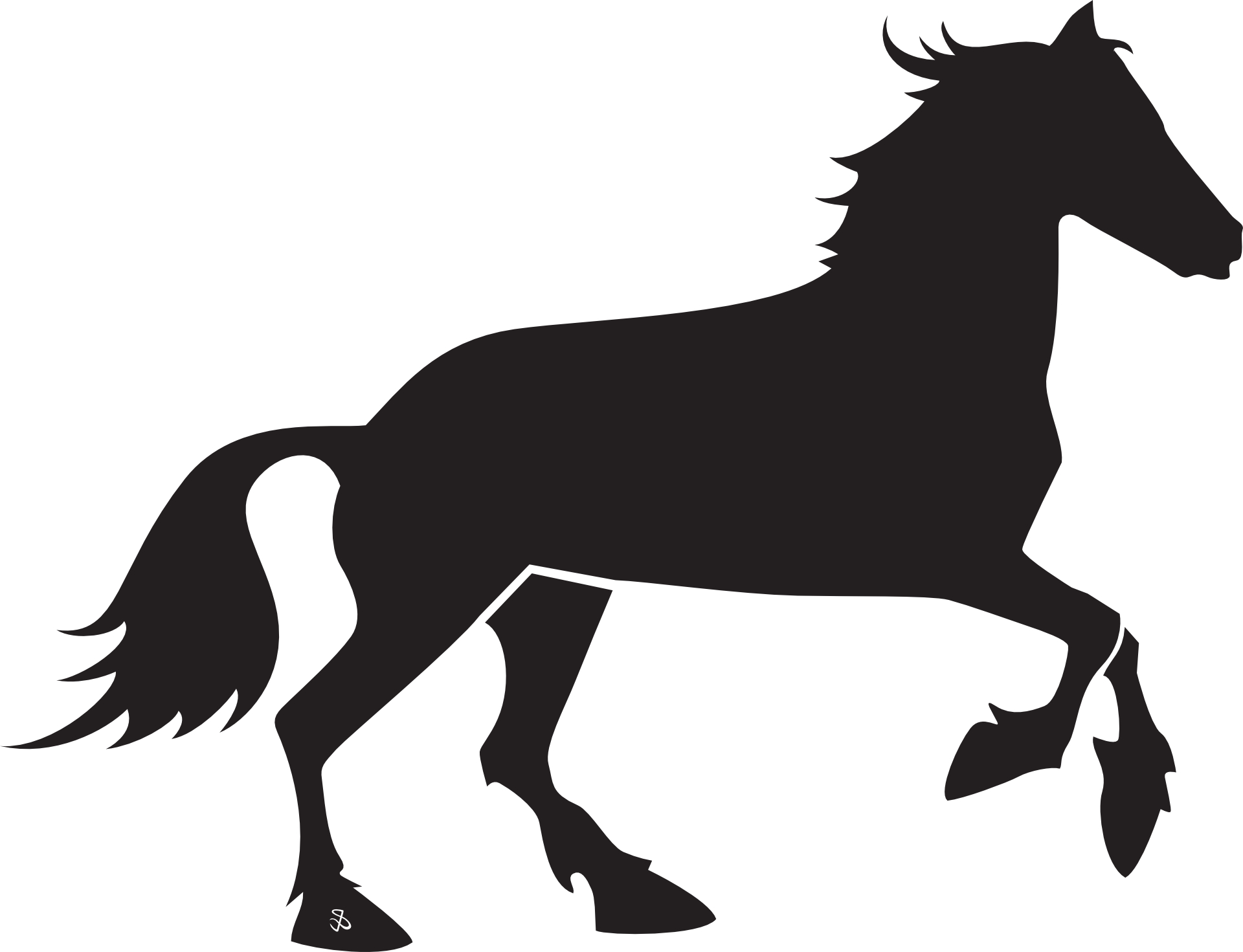 Running Horse Silhouette Vector   Clipart Panda   Free Clipart Images