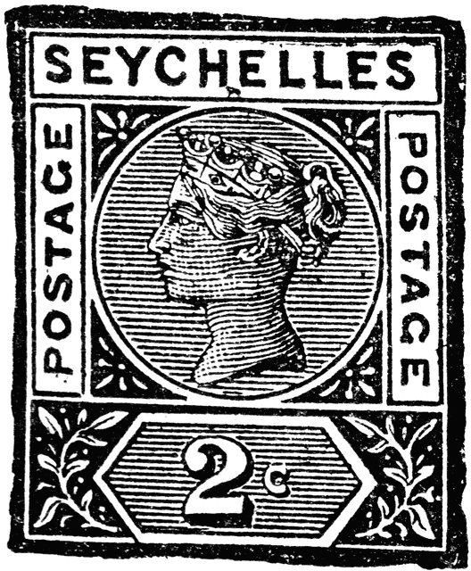 Seychelles Islands 2 Cents Stamp 1890   Clipart Etc