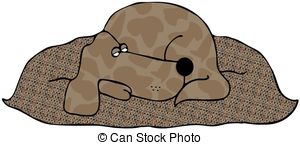 Sleeping Dog   This Illustration Depicts A Dog Napping On A