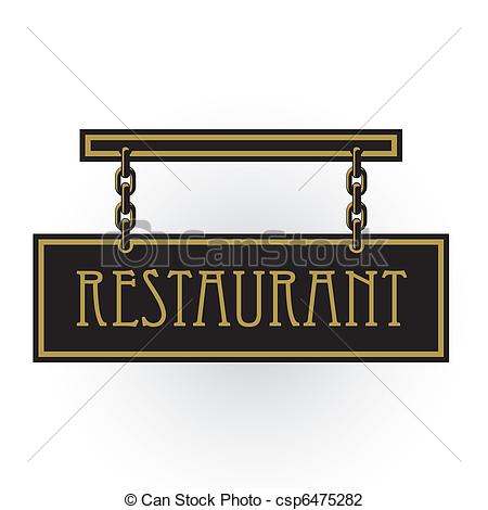 Vector Illustration Of Restaurant Sign Csp6475282   Search Clipart