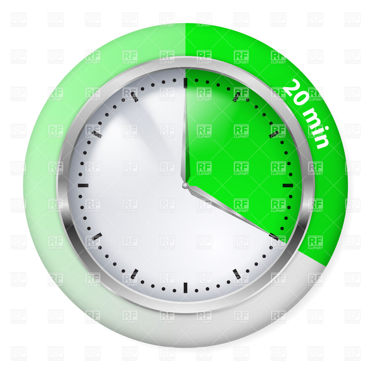 20 Minutes Green Timer Icon Download Royalty Free Vector Clipart  Eps