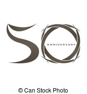 50 Years Anniversary Vector   The Abstract Of 50 Years