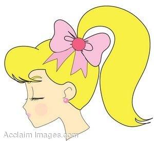 Cartoon Girl With Ponytail Source Http Clipartguide Com  Pages 1386    