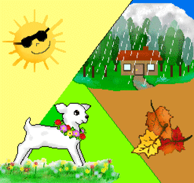     Clip Art That Includes Winter And Summer And Spring And Autumn Seasons