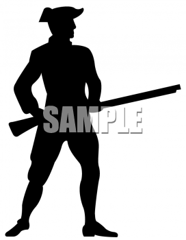 Clipart Picture Of The Silhouette Of A Civil War Soldier