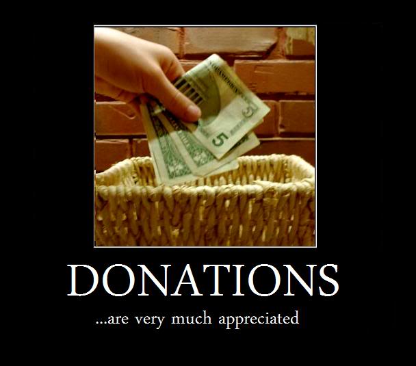 Donations Appreciated Donations To The Association
