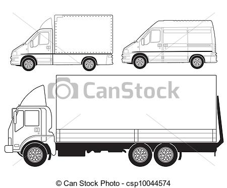 Illustration Of Trucks And Delivery Vans Csp10044574   Search Clipart