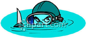 Navy Seal With A Knife   Royalty Free Clipart Picture