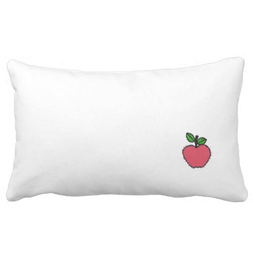 Patchy Red Apple Clipart Pillow Throw Pillow   Zazzle