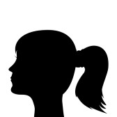 Ponytail Clipart 21573484 Silhouette Of A Young Girl With A Ponytail