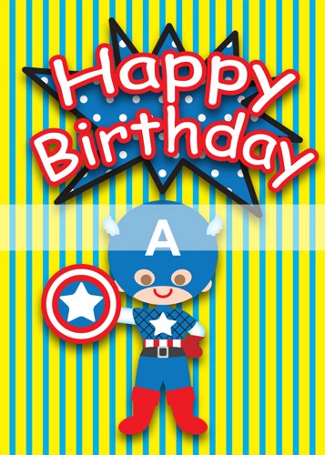 Printable Clipart Digital Pdf File Superhero 5 X 7 Inch Birthday Cards