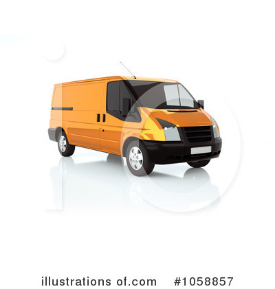 Royalty Free  Rf  Delivery Van Clipart Illustration By Chrisroll