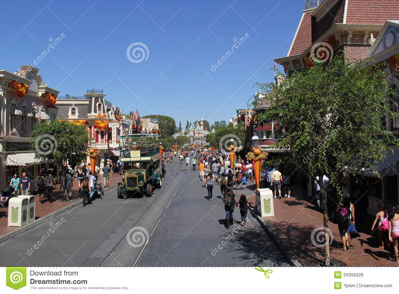 The Main Street Usa Located In Disneyland Ca  This Picture Shows    