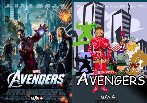 Would Movie Posters Look Like If They Were Made Only With Clip Art    